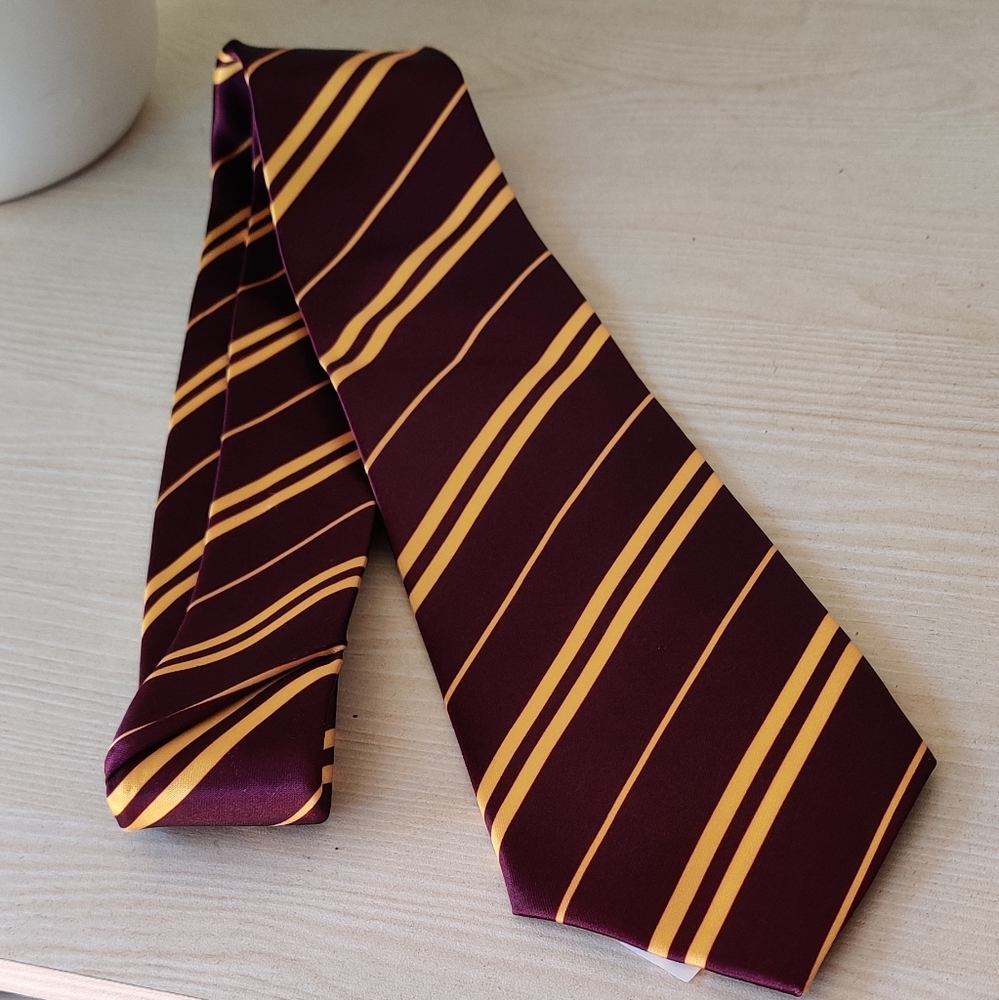 Rubies Costume Co. Harry Potter Burgundy and Gold Striped Tie